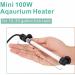 hygger Mini Quartz Glass Aquarium Heater with External Control Adjustable Submersible Betta Aquarium Thermostat 100W - Buy Online on GoSupps.com