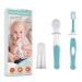 Baby Toothbrush Set (3-24 Months) - BPA-Free Baby Finger Toothbrush, Training Toothbrush & Toddler Toothbrush - Designed in Canada - Complete Baby’s First Toothbrush Kit (Teal) - Cherish Baby Care Teal Babies