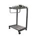 12 Heads 18 Heads Luxurious Umbrella Stand with Lock Space for Hospitals Very Safe Banks Black Iron Frame Storage Rack for White Tube Small Y0S0J1 (Color : Small Size : One Size)