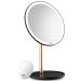 LED Lighted Makeup Mirror  Rechargeable LED Vanity Mirror with 10X Magnification Mini Mirror Detachable - Touch Sensor  3 Color Lights Dimming  360 Degree Rotation - Portable Mirror for Travel (Black)