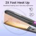Professional Hair Straightener - 1.18" Ionic Titanium Flat Iron & Curler Fast Heat Up LED Display Gray - Buy Online on GoSupps.com