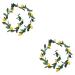 Ciieeo Wedding Garland 2 Pcs Simulation Lemon Rattan Plastic Fake Lemon Wall Decoration Spring Greenery Garland Yellowx2pcs 195x10cmx2pcs