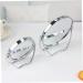 FOMIYES Rotating Vanity Mirror - Double Sided Foldable Desktop Makeup Mirror with Stand - Silver 10x10cm - Buy Online on GoSupps.com