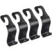 4 Pack Car Seat Headrest Hook Car Hook Black Universal Hanger Storage (Color : Black Size : As Shown) (Black As Shown)