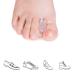 FXJ 2PCS Toe Separator Aligner Device Pad Toe Pad Protector Silicone Thumb Valgus Corrector Foot Bunion Finger Toe Straighteners for Curled Toes