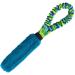 Tug-E-Nuff Pocket Fauxtastic | Durable Bungee Tug Toy for Dogs | Ideal for Interactive Dog Training and Dogs of all Ages | Made of Durable Faux Fur and Comes in 3 Vibrant Colours | 33cm (13inches) Green Pattern - Buy Online on GoSupps.com
