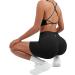SUUKSESS Women Seamless Workout Set: Strappy Sports Bra & High Waist Booty Shorts - Black - Buy Online on GoSupps.com
