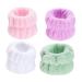 VICASKY 4paires Serviettes De Poignet Douces Pour Laver Le Visage Bracelet lastique Avec Dragonne Pour Nettoyage Quotidien