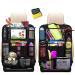 Heyham car backrest protection car seat organizer with bags back seat protection kick matte car back seat Organizer for children with a transparent large tablet iPad specialist coal black