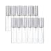 Furnido 10 pieces 10 ml of glass-perfume spray bottle portable empty mini-fluid cosmetics container can be refilled clear glass spray bottles made of aluminum atomizer with aluminum pump for trips
