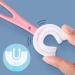 ZaoRdky U-Shaped Toothbrush for Toddlers & Kids | Soft Manual Training Whole Mouth Toothbrush Age 2-6 | 360 Oral Teeth Cleaning | Food Grade Silicone Brush Head | Pink | 1pcs - Buy Online on GoSupps.com