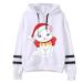 Bigfanshu Womens Tops Christmas Print Hooded Long Sleeves Sweatshirt Pullover Shirt