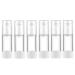LONGWAY 1 Oz 30ml Clear Airless Cosmetic Cream Pump Bottle Travel Size Dispenser Refillable Containers/Foundation Travel Pump Bottle for Shampoo (Pack of 6)