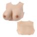 Knobco Round Collar Realistic Artificial Silicone Breast Form Fake Breast Boobs Enhancers Suitable for Female Mastectomy Christmas Halloween Weddings Cosplay (Color: Yellow Skin Size: J 2035g) J 2035g Yellow Skin