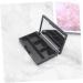 FOMIYES 4pcs Box Makeup Eyeshadow Highlighters Cosmetic Empty Eyeshadow Palette Matchbox Mini Blush Powder 4.5X7.2CM Black 2 - Buy Online on GoSupps.com