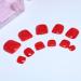 Yienate False Toenails - Red Chic Full Cover Nail Tips 24pcs Exquisite Artificial Nails for Toes - Buy Online on GoSupps.com
