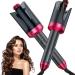 Automatic Curling Iron Curling Wand Auto Hair Curler with 1 inch Ceramic Ionic Barre 4 Gears Heating Temperatures Auto Shut-Off and Anti-Scald Fast Heating for Hair Styling-D24 6PC4