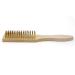HAND Wire Brush Wooden Handle Brass Bristle Suede Shoe Brush