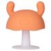 Baby Teething Toys Food Grade Silicone Exercise Baby Jaw Muscles Teething Toys are Small Cute Mushroom Shape Suitable for Babies Over 4 Months(Orange)