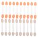 WOONEKY 50pcs Two-color Eyeshadow Brush Eye Shadow Brush Comestic Tools Plastic Handle White
