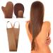 Self Tanning Mitt Applicator Kit 4 Piece Set with Self Tanning Glove Exfoliating Glove Mini Face Mitt Back Lotion Applicator Brown