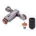 Andoer Track Dolly L4 PRO 3-Wheels Wireless Camera Video Auto Dolly Motorized Electric Track Rail Slider Dolly Car with Wireless Remote Control 3 Speed for DSLR Camera iOS Android Smartphone Gopro Track Dolly Pro Gray