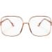 Shiratori Retro Blue Light Blocking Glasses for Women - Big Frame Nerd Eyeglasses in Brown for Computer Gaming - Anti Blue Ray Protection - Buy Online on GoSupps.com