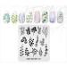 Alexnailart Flower Print Stamping Plates Set (NA015) - Manicure Template & Nail Art Tools - Buy Online on GoSupps.com