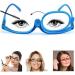 Clear Make Up Glasses Flip Up Lens Magnifying Eyeglasses Eye Makeup Glasses for Women (Black 1.0) Black 1.0 - Buy Online on GoSupps.com