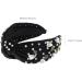 scicent Black Headband Embellished Crystal Rhinestone Pearls Beaded Hairbands Wide Hair Bands Fashion Shiny Sparkle Bling Bling Top Knot Headbands - 26319 - Buy Online on GoSupps.com