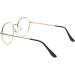 ALWAYSUV Retro Metal Frame Glasses | Classic Round Flat Mirror Decorative Eyewear with Clear Lenses - Buy Online on GoSupps.com