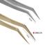 Emeda Gold Volume Tweezers - Precision Curved Pointed Stainless Steel Eyelash Extension Tweezers for 3D-6D Volume - Perfect for False Lash Applications - Buy Online on GoSupps.com
