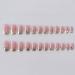 RikView Short Square Pink Press on Nails with Clear Acrylic & Sequins - Set of Fake Nails - Buy Online on GoSupps.com