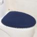 Madeals Chenille Toilet Lid Cover Shag Soft and Absorbent, Comfortable Bathroom Toilet Lid Cover Seat Fits Most Size Toilet Lids for Navy Blue