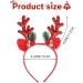 Unicra Christmas Headband Elk Deer Antlers Headband Animal Horns Headwear Hair Piece Halloween Hair Accessories for Christmas Red - Buy Online on GoSupps.com