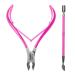 Professional Stainless Steel Cuticle Trimmer & Pusher - Sharp Double Spring Cuticle Nippers for Nail Care (Pink) - Buy Online on GoSupps.com