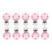 Hitopin pacifier clip 10 pieces pacifier clips pacifier clip wood pacifier clips set pacifier closures holder pacifier chains accessories for DIY tinkering (pink)