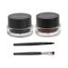 Mikinona Dark Brown Eyeliner 2pcs Black Waterproof Eyeliner Black Eyeliner Pencils Eye Shadow Cream Eyeshadow Lasting Gel