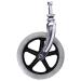 Wheel Replacement Parts for Wheelchairs Non-Inflatable Universal Wheels with Bearings Wheels for Walker 7in 2Pcs Gray Grey