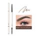 Professional eyebrow powder eyebrow pencil  double-headed waterproof automatic refill and spiral brush. Cruelty Free (04 Mocha Brown)