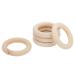 Wooden Baby Teether Wooden Rings Washable Reusable Durable Harmless Fine Workmanship Smooth Surface for Children's Teething (55mm)