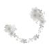 MAGICLULU Chiffon Comb Veil Hair Combs The Flowers European and American Handmade Hair Combs Bridal Headdress Bridal Comb Tiara Accessories Wedding Bride