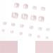 YOSOMK 72Pcs Press on Toenails - Glossy Nude Acrylic Fake Toenails with Florets Design for Women - 3 Boxes of Square Nails - Buy Online on GoSupps.com