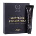 ZEUS Mustache Styling Wax Mega Hold Water Based Moustache Wax for Men (3 PACK) 3 Count