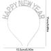 CHEERYMAGIC Happy New Year Headband 2024 Sparkly Rhinestone New Year Tiara New Year Eve Hair Hoop New Year Hair Accessories New Year Eve Party Supplies A4XNFG Silver - Buy Online on GoSupps.com