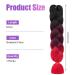 Aomig Braids Extensions - 24 Strands Artificial Hair for Box Braids | Black & Burgundy Red Braiding Hair - Buy Online on GoSupps.com
