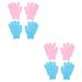 Housoutil 4 Pairs Bath Scrub Gloves Bath Cleaning Gloves Dead Skin Removal Gloves Bathing Scrubber Gloves Shower Gloves Body Scrubbers Body Wash Gloves Bath Mitt Bath Towel Massage Polyester