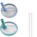 wanghaha 2 Pieces 40 Oz Replacement Tumbler Flip Top Straw Lids Replacement Straw Lids Reusable Tumbler Lids Spill and Splash Proof Tumbler Lids for Stanley Quencher and HydroJug Traveler (F)