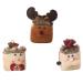LALAFINA 3 Pcs Christmas Candy Bag Candy Bags Christmas Snack Bags Candy Storage Container Cartoon Box