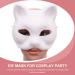 Lurrose Cat Mask Set - 4 Unpainted DIY White Fuchs Animal Masks for Halloween & Cosplay Parties - International Shipping Available - Buy Online on GoSupps.com